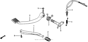 CX500 Brake pedal + gearshift pedal