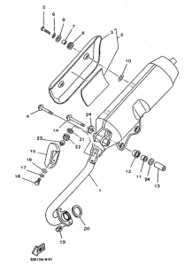 YP125R Выхлопная система