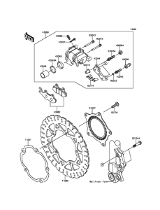 BX250 Передний тормоз
