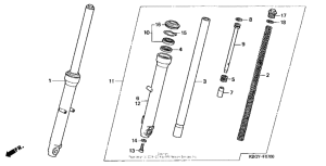 CB250 Передняя вилка