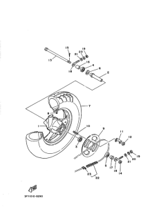 TDR50 Заднее колесо в сборе