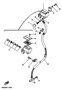 SR125 Главный тормозной цилиндр