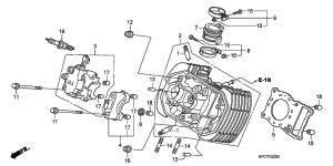 XL125V Передняя головка цилиндров