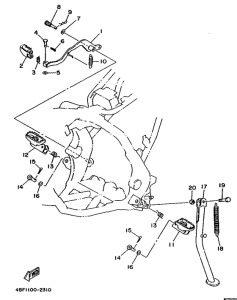 WR200R Stand. footrest