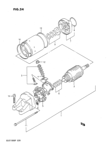 GSX1100 Стартерный мотор