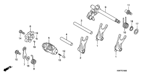 CBF125M Вилка переключения передач