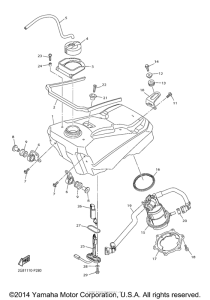 WR250F Топливный бак