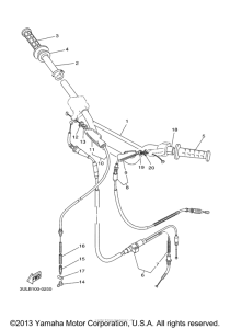 RT100M Steering handle - cable