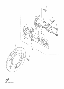 XVS950A Передний суппорт