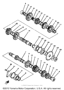 TZ250H Трансмиссия