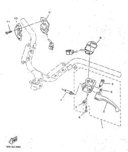 YP125R Handle switch. lever