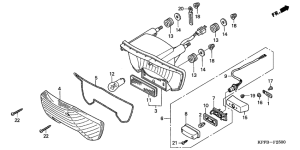 CBF250 Taillight unit ass`y