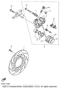 XT600EFC Задний суппорт
