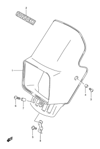 DR125 Headlamp cover  front fender