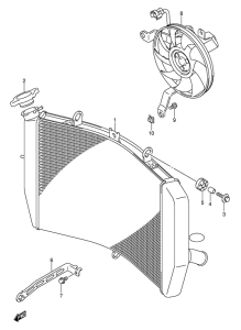 GSX-R600U2 Радиатор