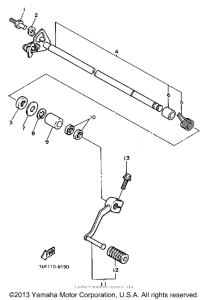 FZX700SC Вал переключения