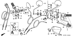 XR400R Handle lever / switch / cable