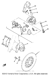RD400F Front disc brake - caliper