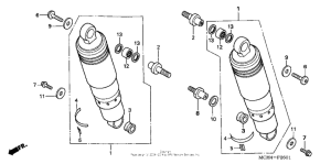 VTX1800F3 Rear shock absorber (2)