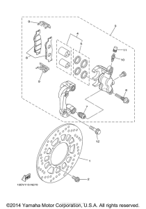 TW200F1 Передний суппорт