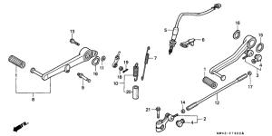RVF750 Brake pedal assy