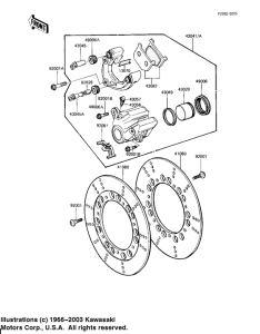 KZ1100 Передний суппорт
