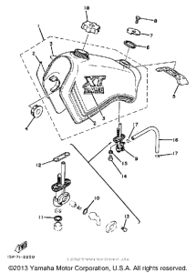 XT200J Топливный бак