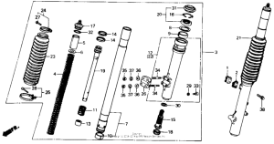 CR500R Front fork 84-85