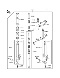 ZX250 Передняя вилка