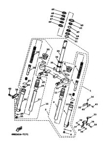 YW100T Передняя вилка