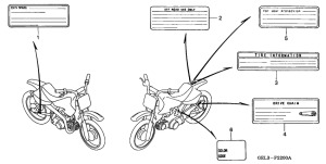 XR50R Лейбл предостережения