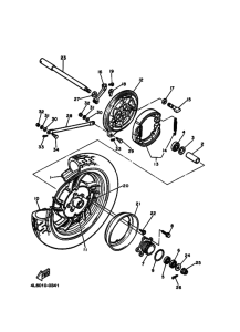 XJ650S Заднее колесо в сборе