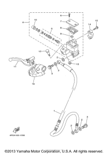 YZ85R Главный тормозной цилиндр