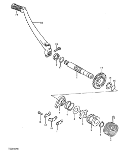 TS250 Ножной стартер