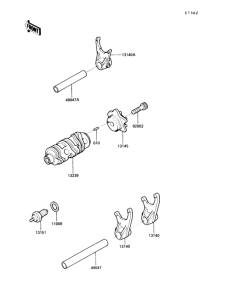 KL250 Change drum / shift fork