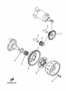 YBR250 Муфта стартера