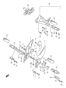 GSF1200S Подножки
