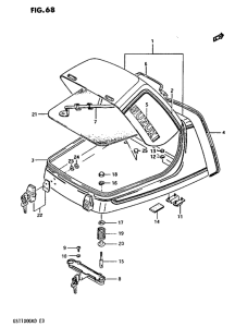 GS1100 Coffre  bagages inferieur