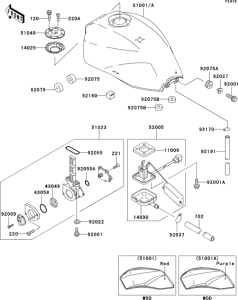 ZR1100 Топливный бак