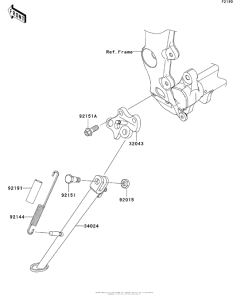 ZX600 Подножка