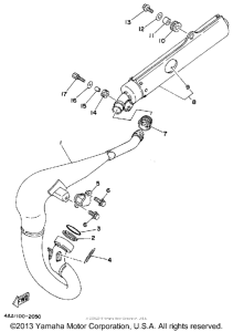 WR500ZE Выхлопная система
