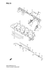 GSX-R750 Throttle body hose / joint