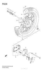  Front Wheel (Dr-Z125 E33)
