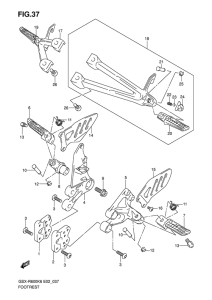 GSX-R600 Подножки
