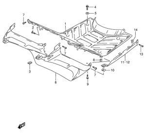 AG100 Щиток облицовочный задний