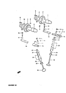 GSX400 Распределительный вал-клапаны