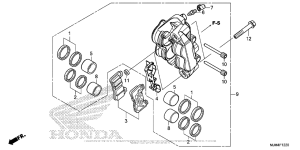 VFR800F Left Front Brake Caliper (1)