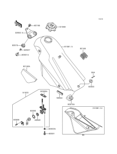 KDX125 Топливный бак