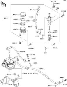 EX650 Задний торм цилиндр