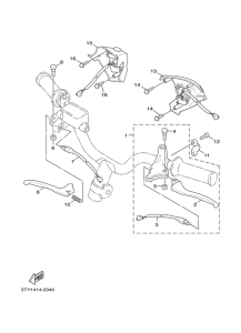 XC125 Handle switch & lever